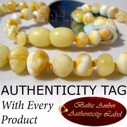 VERY RARE MILKSCOTCH Baltic Amber CHILD Necklace - AGbA® Certified