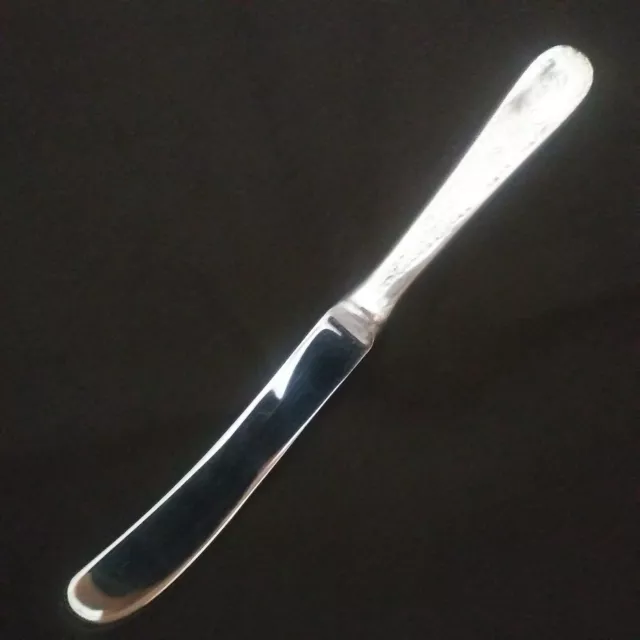 Birks Sterling Silver London Engraved "G" Butter Spreader (Hollow Handle)