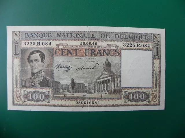 Belgium 100 Francs 1946