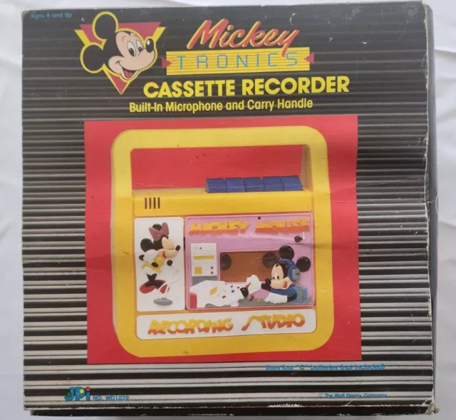 Rare Vintage Disney Mickey Mouse Recording Studio Cassette Player & Recorder