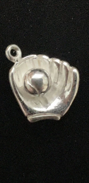 Sterling Silver Baseball Glove Charm Softball Mitt With Ball  Bracelet Necklace