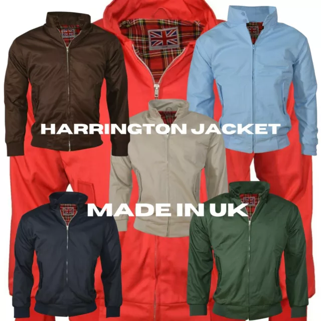 Harrington Jacket Mens Classic Vintage Retro Scooter 1970S Bomber Trendy Coat