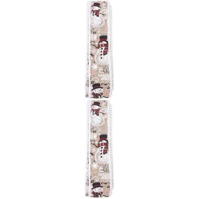 2 rollen von Weihnachten Bogen Band Schneeflocke Band Dekorative Bänder 5
