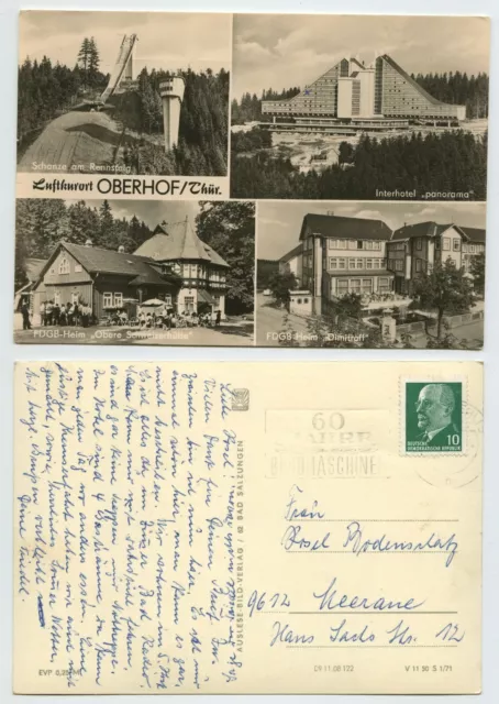 105578 - Luftkurort Oberhof - Echtfoto - Ansichtskarte, gelaufen