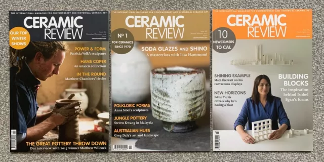 3 x CERAMIC REVIEW MAGAZINES - NOV/DEC 2016, JAN/FEB 2017, MAR/APR 2017