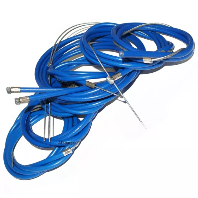 Juego completo de cables para TV Lambretta LI GP SX azul con forro de...