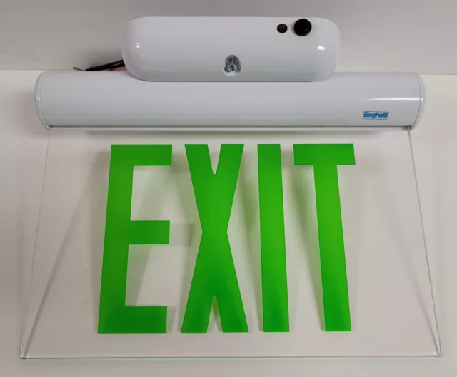 Beghelli Cyclone Self-Powered Extruded Edgelit Exit Sign