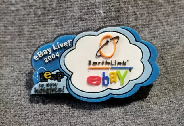 LMH Pinback 2004 EBAY LIVE Pin Parade EARTHLINK Internet Leap to Heights