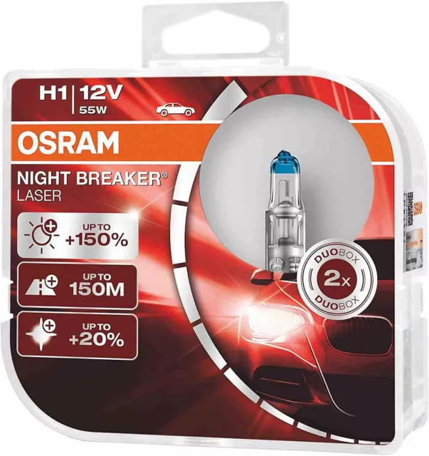 Osram Night Breaker Laser +150% Next Generation H1 H3 H4 H7 Hb3 Hb4 H8 H11 2