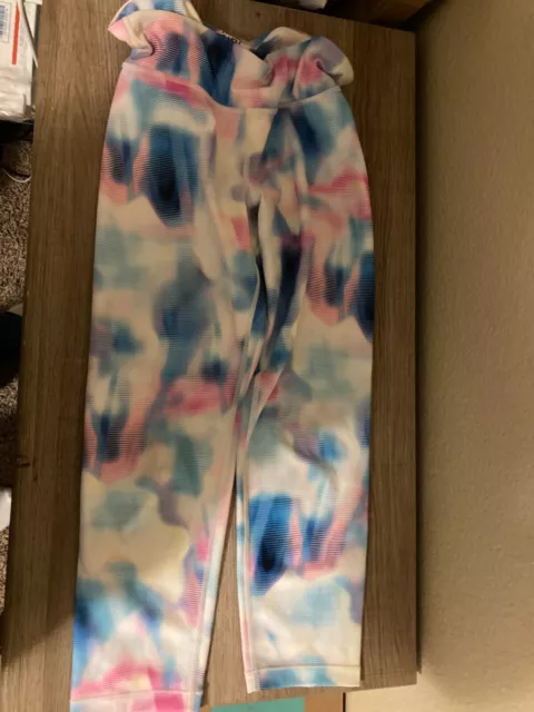 Athleta Girl High Rise Chit Chat Capri Leggings Xtra Large XL 14 Tie Die Print