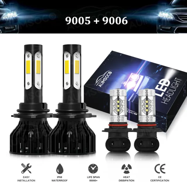 For Kia Sorento 2019 -2020 - Front LED Headlight+Fog Light Bulbs Combo Kit 6000K