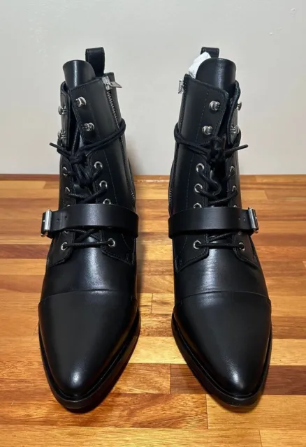 NWB All Saints Womens Boots Black 8M Katy Leather WF809P