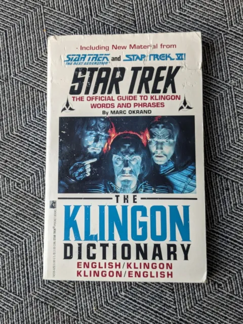 Star Trek : The Klingon Dictionary (Marc Okrand, 1992, Paperback)