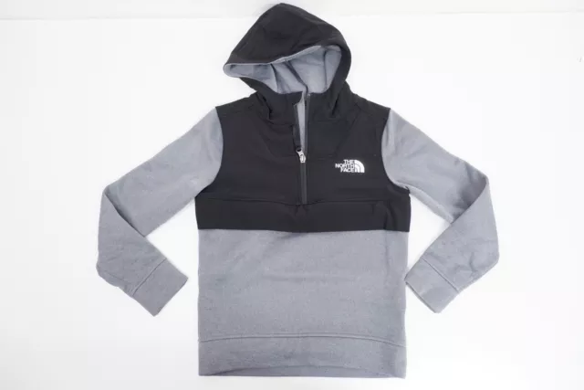 Felpa con cappuccio North Face ragazzo taglia M età 10 anni grigia pile nero