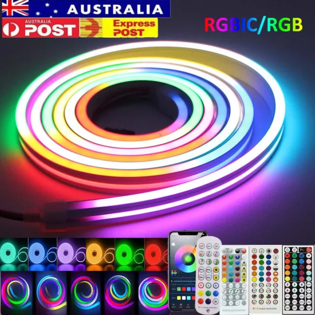 RGB RGBIC LED Neon Strip Lights Flex Rope Smart Wifi Bluetooth Party Neon Sign