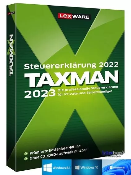 Lexware Taxman 2023 Vollversion für Steuerjahr 2022 + Handbuch PDF Download NEU