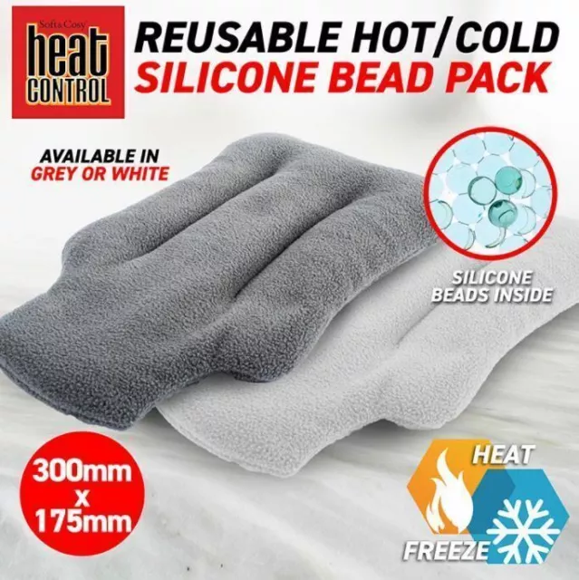 Hot Cold Pack Reusable Silicone Bead Comforter Heat Ice First Aid Pain Relief