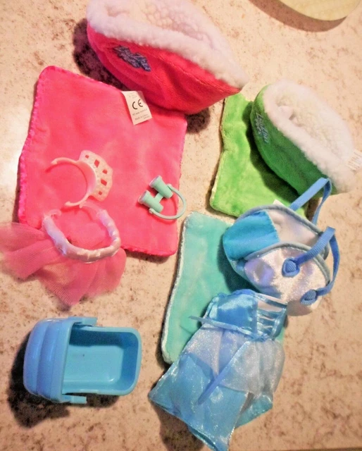 Zhu Zhu Hampster Accessories-3 Blankets-3 Carriers-Tutu-Tiara-Gown-Buggy-More!