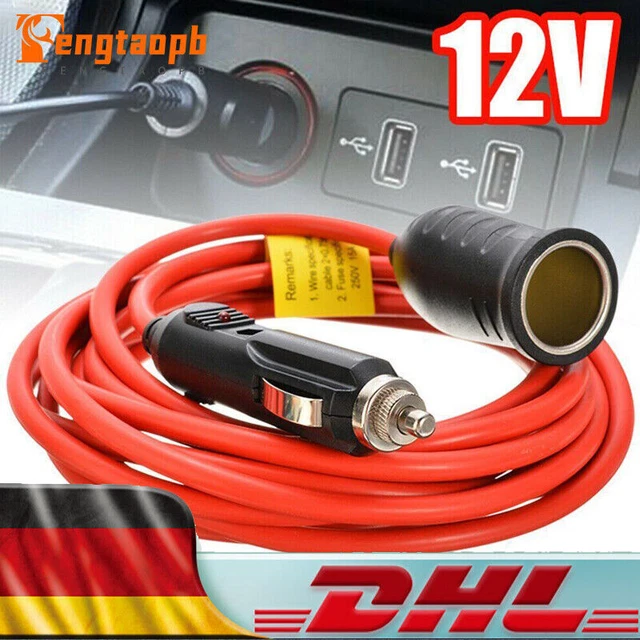 2x Zigarettenanzünder Verlängerung 100cm - 12V/24V Wasserdicht Für Auto & Boot