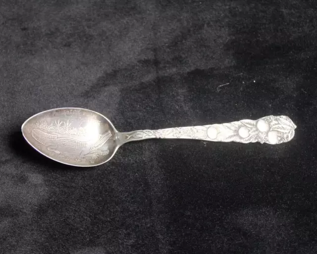 Antique California Alligator Farm Los Angeles Souvenir Spoon Sterling Silver LDA