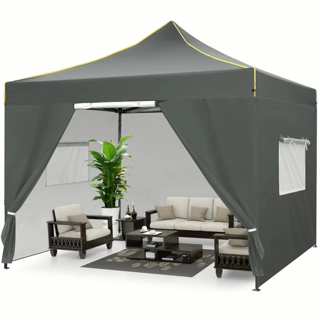 Pavillon 3x3m Garten Pavillion mit Seitenteile Partyzelt Wasserdicht Gartenzelt