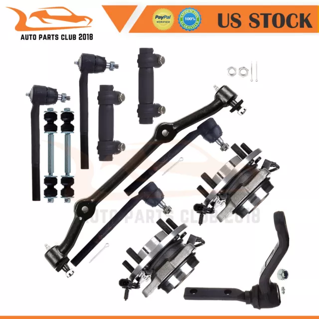 Front Tie Rod End Link Center Link Wheel Bearning Hub For 98-05 Chevrolet Blazer