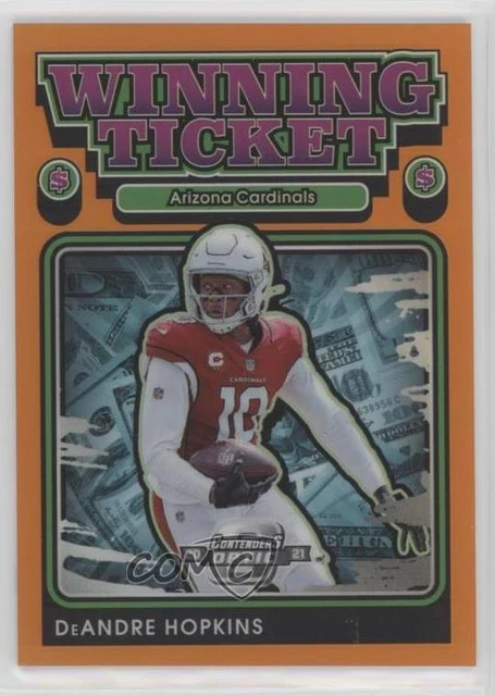 2021 Panini Contenders Optic Winning Ticket Orange Prizm /50 DeAndre Hopkins