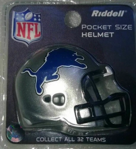 Rare Old Logo Detriot Lions Nfl Riddell Revolution Pocket Pro Helmet