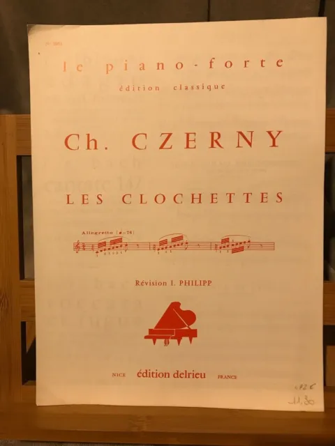 Carl Czerny Les Clochettes pour piano partition editions Delrieu n°1091