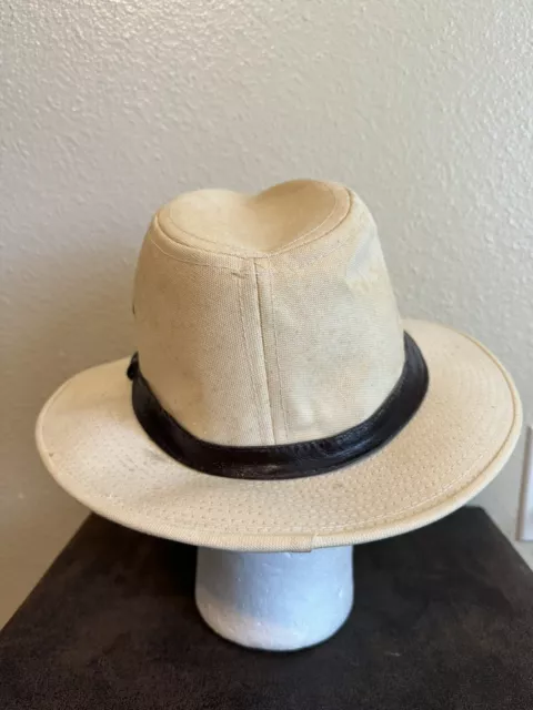 Vintage Men's Stetson Mallory Black / Tan Derby Fedora Hat Cap Large 3