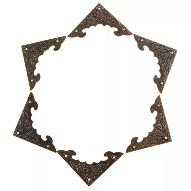 Protection d'angle bronze pour caisses en bois avec un design unique lot de 24 2