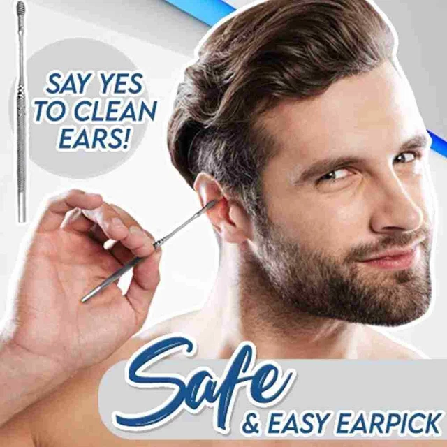 Limpiador de cerumen de cureta de acero con resorte nueva herramienta E1P8