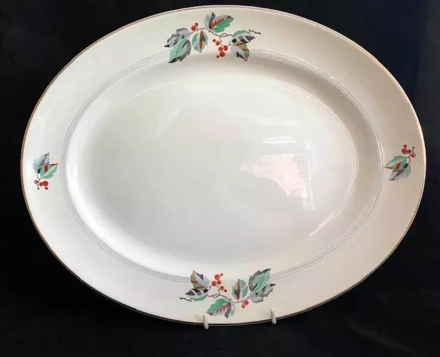 Losol Ware Keeling & Co Ltd Big Serving Plate - Sprigs Of Redcurrants Christmas?