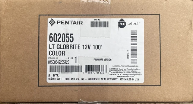 PENTAIR 602055 GLOBRITE COLOUR LED Light 12V 100 ft. Cord (MULTICOLOUR ...