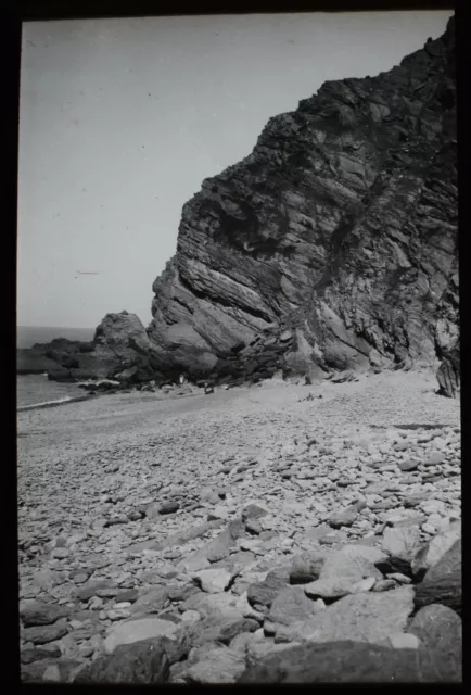 ANTIQUE Magic Lantern Slide HIGHVEER POINT HEDDON VALLEY C1900 PHOTO DEVON