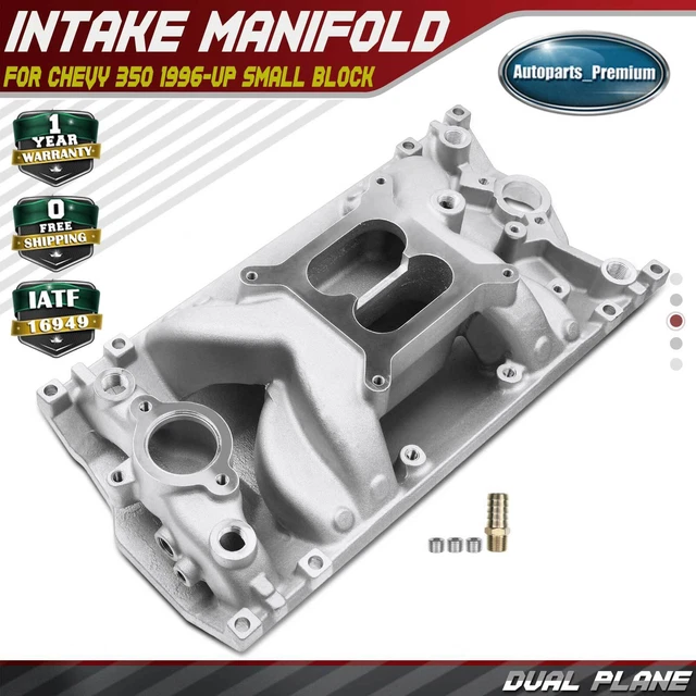 SMALL BLOCK DUAL Plane Intake Manifold for Chevy SBC Vortec V8 283 307