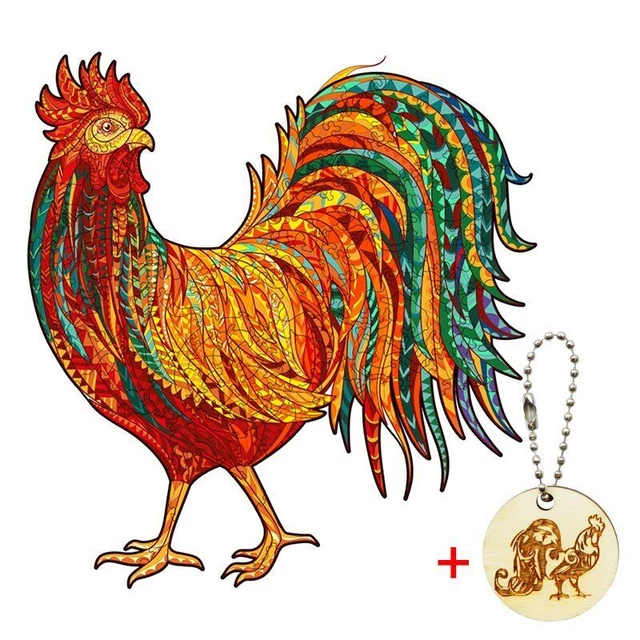 Cartoon Cock Animal Jigsaw Puzzles Games Kids Interaction Educational DIY Crafts