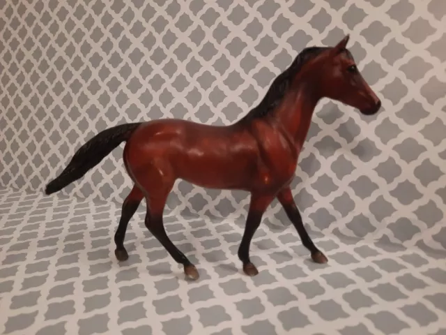 Vintage Breyer Moulding Co Ruffian Thoroughbred Classic Race Horse Dark Bay USA