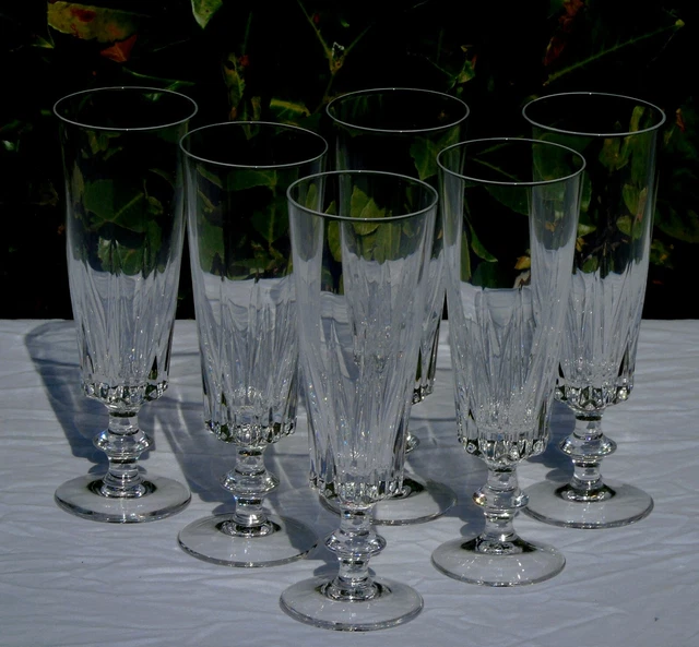 Bayel - Service de 6 flûtes à champagne en cristal, modèle Vivienne