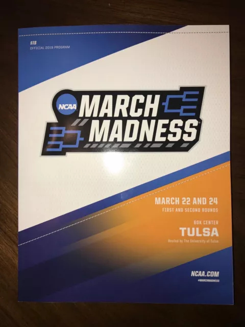 2019 NCAA Men's Basketball Tournament Program 1st & 2nd Round Tulsa