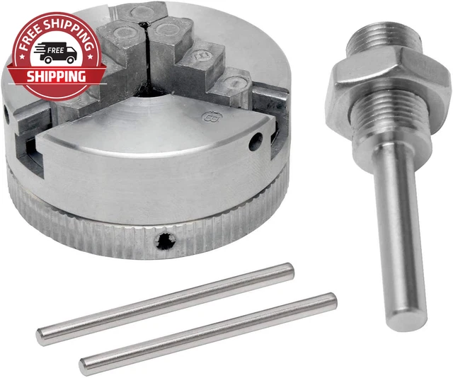 Z011 3-Jaw Lathe Chuck, Mini Lathe Chuck with Connecting Rod and Short Sticks, S