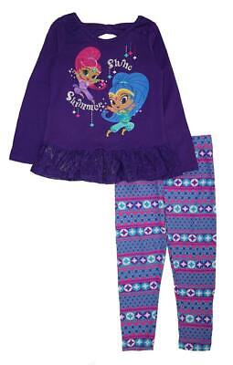 Shimmer And Shine Girls L/S Tunic Two-Piece Legging Set Size 2T 3T 4T 4 5 6 6X