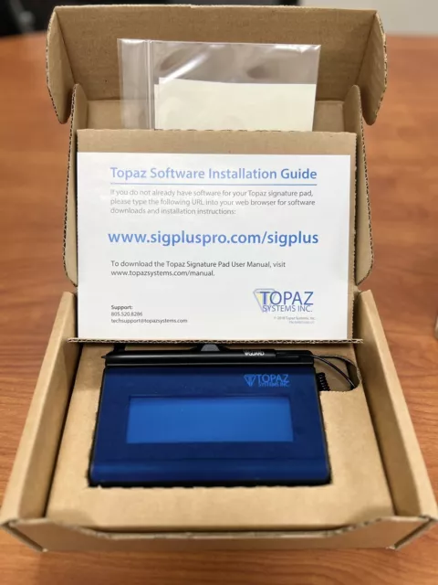 Topaz Systems SigLite LCD 1x5 T-LBK460 Signature Capture Pad - Black