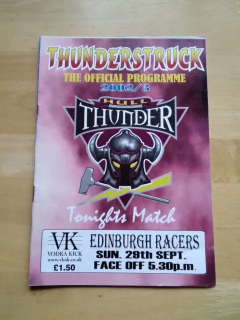 2002/2003 Hull Thunder V Edinburgh Capitals - Ice Hockey 29/9