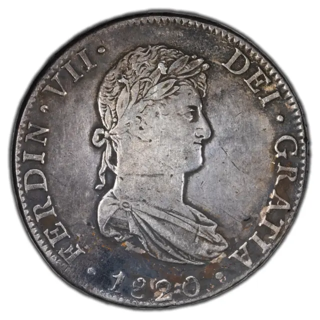 Mexico 1820 Mo-JJ 8 Reales Silver Coin KM #111