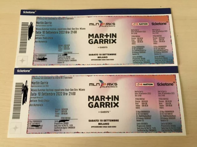 Biglietti per concerto di Martin Garrix all'ippodromo di san siro, Milano