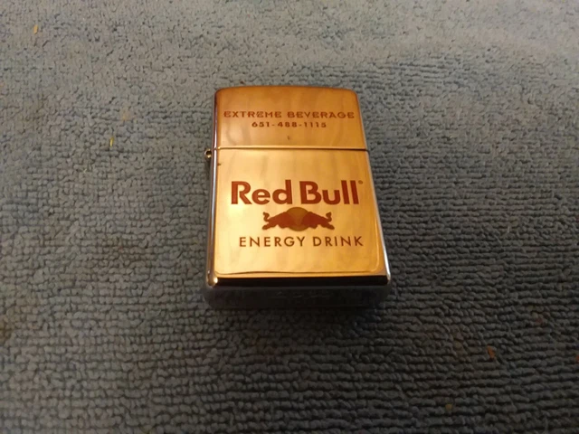 RARE 2004 RED Bull Energy Drink Advertising Zippo Ligher Chrome 
