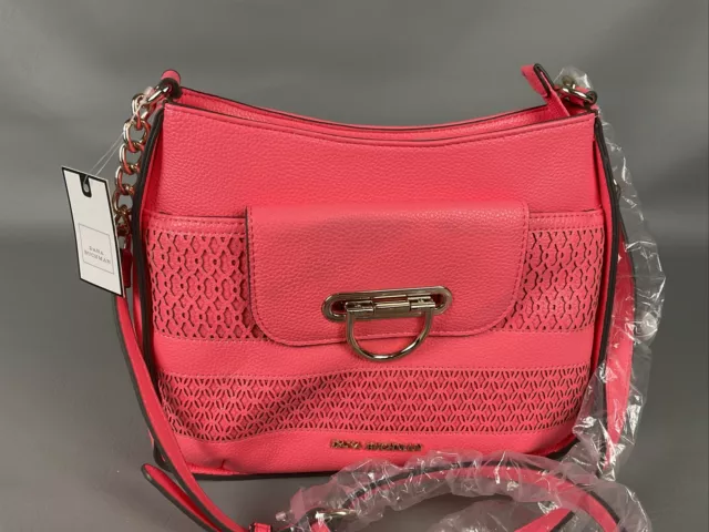 Dana Buchman Etta Crossbody Shoulder Purse Women's Fashion Handbag Coral