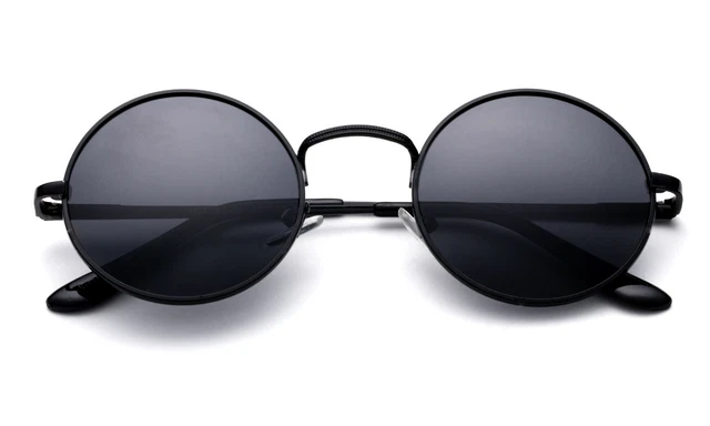 Lunettes De Soleil Rondes Rétro Style John Lennon - Verres Photochromatiques, Monture Dorée, 100% UV