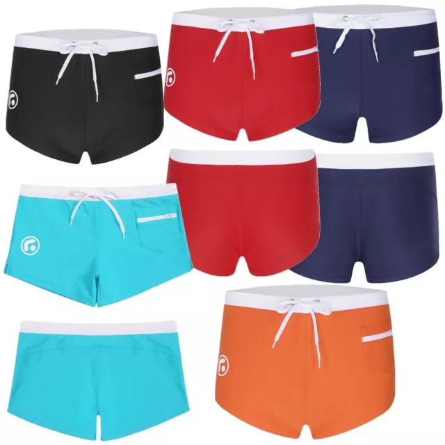 Men Shiny Boxer Shorts Elastic Lounge Sports Short Pants Swim Drawstring Trunks 3